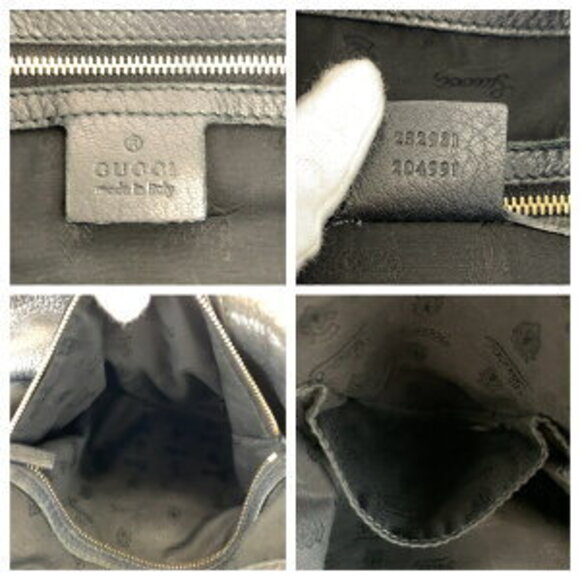 Gucci Wave Hobo shoulder black Crocodile bag GG leather New main image 6